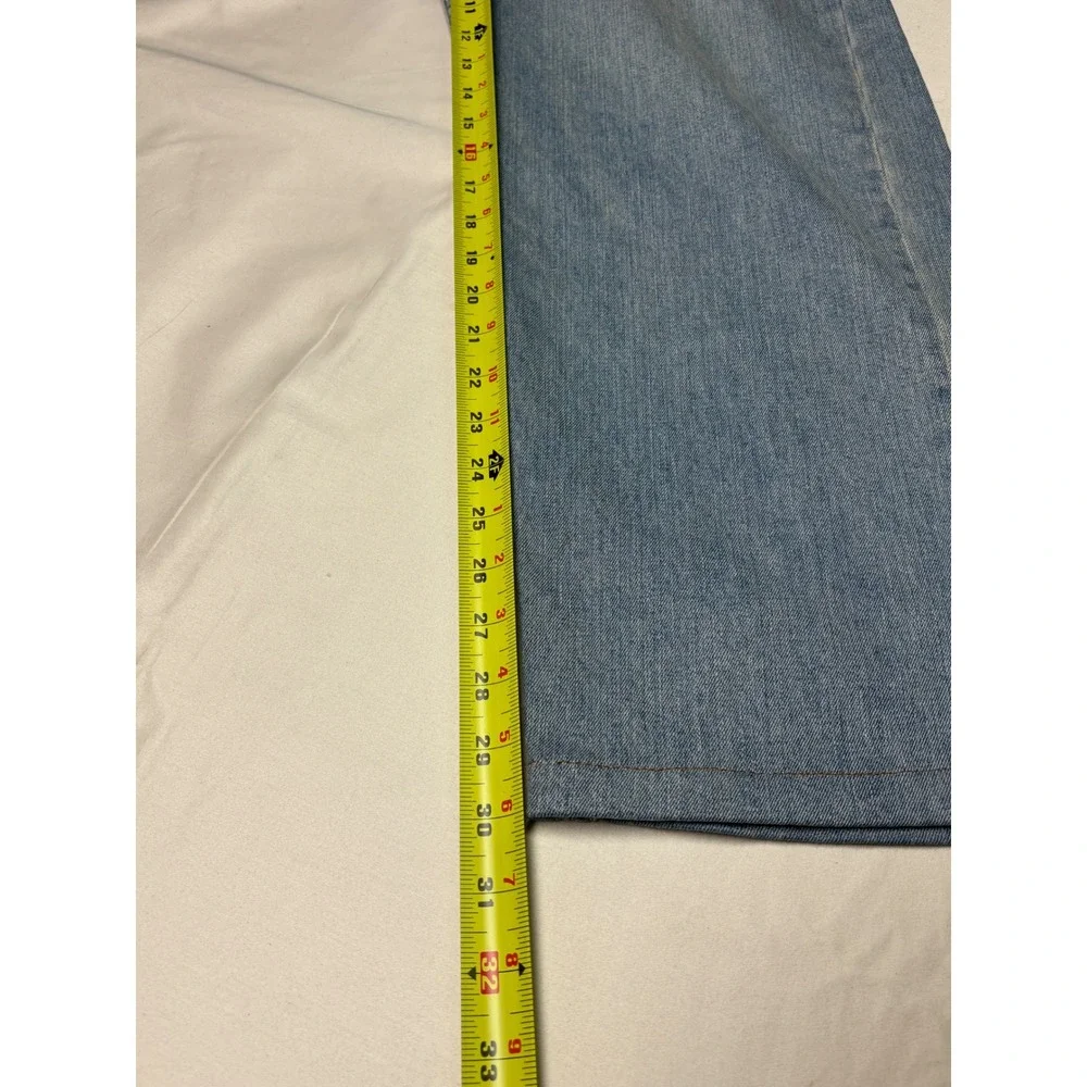 Levi Strauss 505 Jeans Mens W42 L32 Light Wash‎ Straight Leg Denim Pants